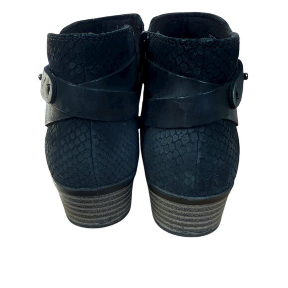 Clarks Ultimate Comfort Collection black leather side zip ankle boots size 6 1/2 - Picture 5 of 12